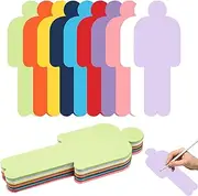 Colourful Presentation Cards Set, 150 Pieces, Colourful Presentation Cards, Human, 10 Colours, Index Cards, 20 x 8 cm, Blank Flashcards, for Office, School, Presentation and Moderation, Teacher