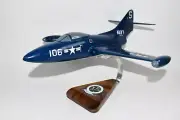 VF-51 Screaming Eagles F-9F Panther Model, 18in, Mahogany, Navy, Grumman