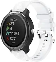 20mm Soft Silicone Band Compatible with Garmin Vivoactive 3/Venu/Venu sq/Venu 2 Plus/Forerunner 245/645/Vivomove HR/Galaxy Watch 42mm/Galaxy Watch Active 2/Active 40mm/Watch 3 41mm