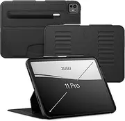 ZUGU iPad Pro 11 Inch Case (M4) 2024 - Ultra Slim Protective Cover - Wireless Apple Pencil Charging - Convenient 8-Angle Magnetic Stand & Auto Sleep/Wake [ Black ]