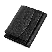 Small Wallets For Women - Compact Ladies Credit Card Holder With Coin Purse RFID- Black