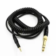 1* Spring Spiral Headphones-CC Cable For Audio-Technica ATH-M40x ATH-M50x AU