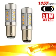 2x 1157 Projector LED Yellow bulbs for Turn signal / Parking Light Bulbs (for: Mitsubishi)