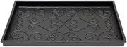 Achla Designs Scrollwork Rubber Boot Tray, Black, 24 inch L, Small