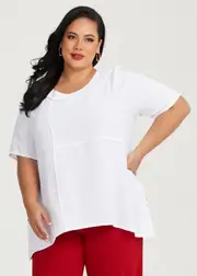 [TS] Taking Shape Soft Drape Deanna Top Size 10 in White - Plus Size Women's Tops & T Shirts White