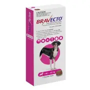 Bravecto Single Chew Dog 40-56kg Pink Treats Fleas Brown Dog Ticks Mites Dogs