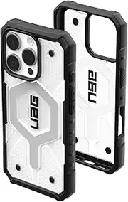 UAG Pathfinder Clear MagSafe Apple iPhone 16 Pro (6.3") Rugged Case - Ice/Silver (114464114343), 18ft Drop Protection (5.4M), 10 Years Warranty
