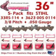 COPPERHEAD 5-Pack 36" Chains for STIHL 33RS-114 / 3623 005 0114 - 3/8, .050, 114