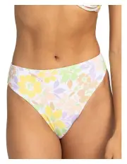 [Roxy] Ephemere Moderate Bikini Bottoms in White Ephemere