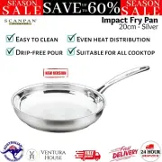 NEW Scanpan Impact Stainless Steel 20cm Fry Pan Kitchen Frying Oven Safe Cooker