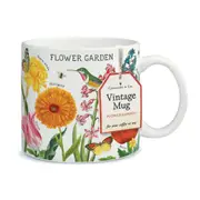 Cavallini Vintage Glassware Coffee Mug 414ml/19.5cm Vintage Flower Garden