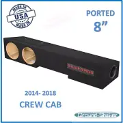 2014-2018 Chevy Silverado Crew Cab Truck RED Sub Box 8" Dual Subwoofer Enclosure