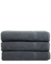 Set of 3 Ivy Collection Rice Effect Bath Towels