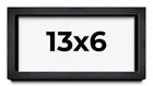 13x6 Shadow Box Frame Black | 1 Inches Deep Real Wood Farmhouse Shadowbox Displa