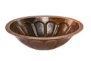 LO19FSBDB Sunburst Under Counter Hammered Copper Sink