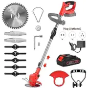 Electric Weed Wacker Cordless 72v 2000mah Weed Eater Battery Powered With 1 Battery / Charger / 3 Ty UK Plug