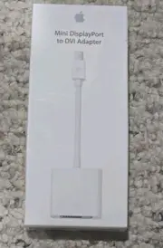 Apple OEM Genuine Mini DisplayPort to DVI Adapter A1305 White NEW