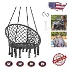 Stylish Macrame Hammock Chair with Hanging Kit- Ideal for Indoor and Outdoor Use