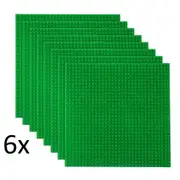6x Baseplates Building Plates for Building Bricks 40cm X 40cm Col.Green
