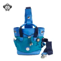 在飛比找momo購物網優惠-【Orobianco】時尚抽繩束口單肩包 水藍色(O9145