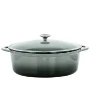 MegaChef 7qt Oval Enameled Cast Iron Casserole