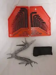 Tool Set S7(2ITEMS): Hex Key Set 30PCS Case Metric Imperial + Pocket Multitool