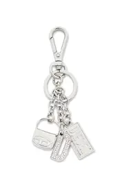 [Diesel] Diesel - Metal keyring with logo charms - Bijoux and Gadgets - Woman - Silver UNI Silver