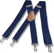 [Qwrqwr] Men’s Braces for Trousers Strong Clip Suspenders Black X-Back Work Brace and Shirt Stays Durable Trouser Support for Formal and Casual Wear