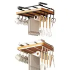 Under-Cabinet Hanger Rack Kitchen Cupboard Storage Cupboard Shelf Hook