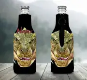 Dinosaur Personalised Stubby Holder Zip Up Bottle Cooler Collapsible