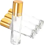 ELAYARD 4Pcs Portable Essential Oil Glass Roller Bottle Dispenser for Travel Home Use Aromatherapy Roller Dispenser for Perfumes Liquid Care