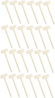 Abaodam 30Pcs Mini Wooden Hammers for Educational for Hand Eye Coordination Safe Polished Surface Fun Parent Interactive Play for Craft and DIY Projects