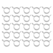 25 Pack Spring Band Hose Pipe Clamps for 16-18mm OD Hose, Silver