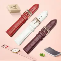 在飛比找蝦皮購物優惠-【高品質】Seiko精工手錶帶男女光動能紅色黑色牛皮錶鏈真皮