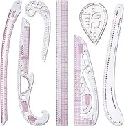 rockible Style Sew French Curve Ruler Set Dress Makers Ruler Clothing Pattern Making Ruler, 7 Pieces