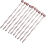 Milisten 10Pcs Natural Wood Mallets Percussion Sticks Durable Instrument Accessories for Marimba Xylophone and Auxiliary Percussion Beautiful Sound Performance