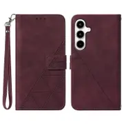 YB Imprinting Series-1 For Samsung Galaxy A35 5G Phone Case with Strap Wallet Leather Cover
