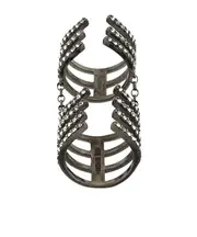 multi-ring ring M silver
