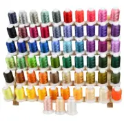 New Brother 63 Colors Machine Embroidery Threads Set 1100yards 40wt Cones ETKS63