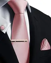 [Incfott] Mens Ties Sets with Pocket Square Hankerchief Tie Set Men Necktie for Formal Dress Tie Clip and Cufflinks for Men
