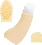 Blackhead Remover Tool, Silicone Stainless Steel Black Head Remover for Nose Deep Clean Blackhead Extractor Face Scraper Tool for Women (Yellow)