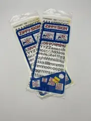 (2) ZIPPY-SIGN ~ HELVETICA MED. ~36pt - Rub On Dry Decals For Model Making. NOS