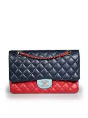 2016 Tri-Colour Lamb Leather Double Flap