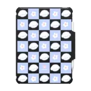 iPad Air 11-inch (M2/M3) Impact Folio Case Bichon Bibo Dog Pastel Checker with Flower