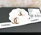 Chanel Large 23S CC Gold Crystal Stud Earrings