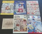Big Lot BABY Nursery Afghan CROSS STITCH Charts Pattern Bib Towel Sampler Border