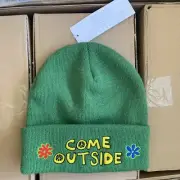 New Urban Outfitters Coney Island Picnic Come Outside Beanie Green $29 Retail