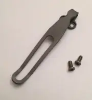 Matte Gray Titanium Deep Carry Pocket Clip Made For Benchmade 761 Knife