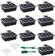 10 Pack Seed Starter Tray 120 Cells Reusable Germination Kit for Seed Growing