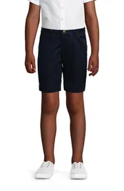 Lands' End Girls Plain Front Blend Chino Shorts in Classic Navy at Nordstrom, Size 8